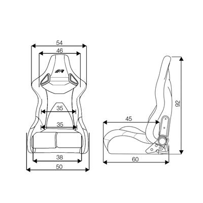 Seat Jackie with adjustment lever on the leftt side