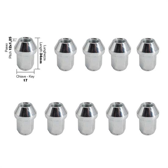 10 closed-nuts key 17 12x1.25 l.34mm
