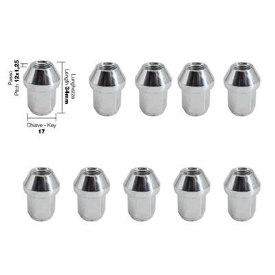 10 closed-nuts key 17 12x1.25 l.34mm