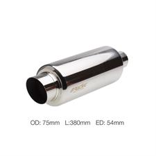 Muffler round slant stainless steel