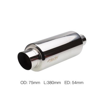 Muffler round slant stainless steel