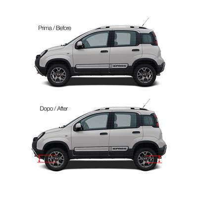 2 spacers front/rear aluminium 20mm Panda312 only front Panda169