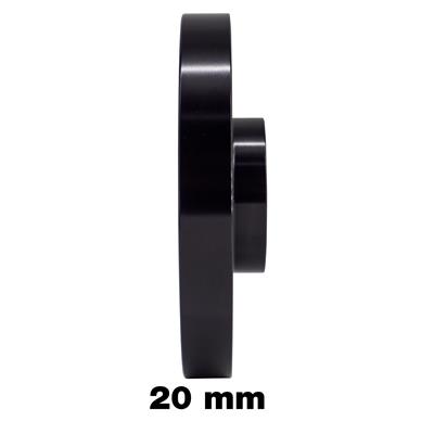 2 distanziali alluminio nero 20mm 5x130 centraggio 84,1
