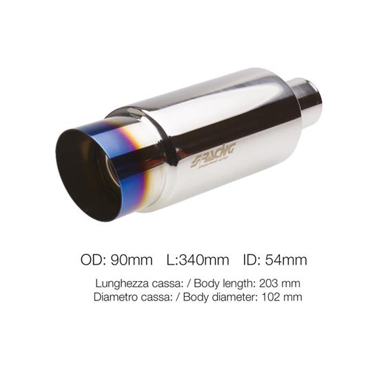 Marmitta rotonda inclinata acciaio inox