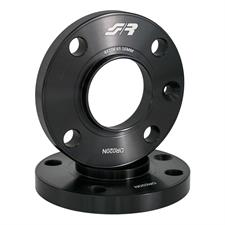 2 distanziali alluminio nero 16mm 4x108 mozzo 65,1