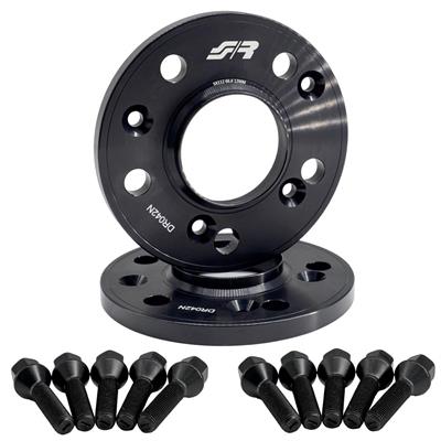 2 wheel spacers black 12mm 5x112 center hole 66,6 with bolts