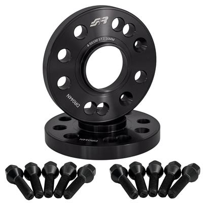 2 wheel spacers black 16mm 4-5x100 center hole 57,1 with bolts