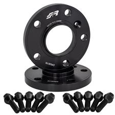 2 distanziali ruota neri 16mm 5x120 centraggio 72,6 con bull.