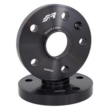 2 distanziali alluminio neri 20mm 5X112 mozzo 57,1