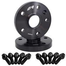 2 distanziali ruota neri 20mm 5x112 centraggio 57,1 con bull.