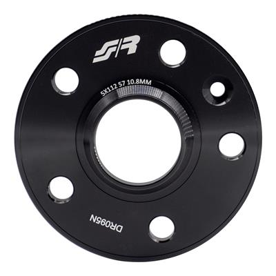 2 distanziali ruota neri 10mm 5x112 57,1 con bulloneria sferica
