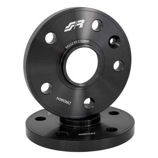 2 distanziali alluminio nero 15mm 5X112 mozzo 57,1 2 distanziali alluminio nero 15mm 5X112 mozzo 57,1