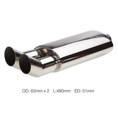 Marmitta round double DTM stainless steel