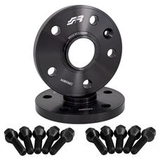 2 wheel spacers black 15mm 5x112 center hole 57,1 with bolts