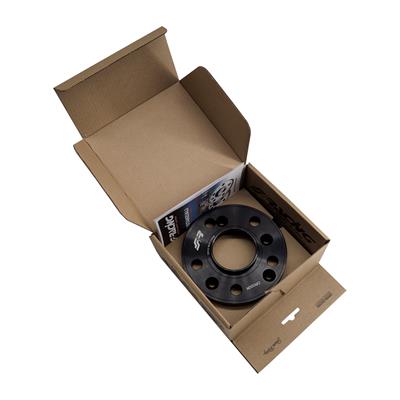 2 distanziali alluminio nero 18mm 5X112 mozzo 66,6