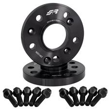 2 wheel spacers black 18mm 5x112 center hole 66,6 with bolts