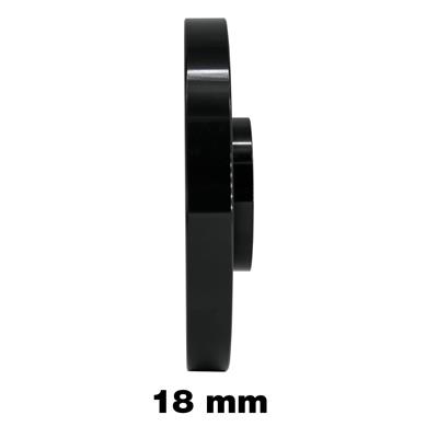 2 distanziali ruota neri 18mm 5x112 centraggio 66,6 con bull.