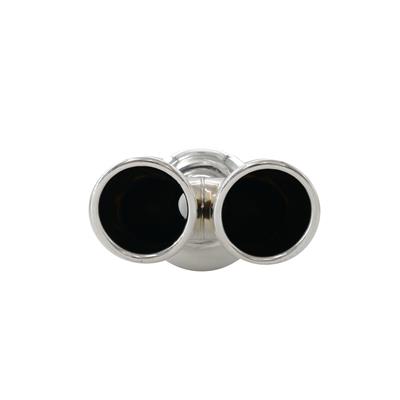 Muffler round double stainless steel