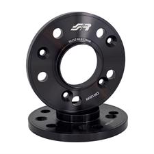 2 wheel spacers black aluminium 12mm 5x112 center hole 66,6