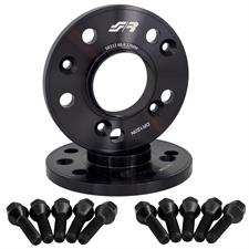 2 wheel spacers black 12mm 5x112 center hole 66,6 with bolts