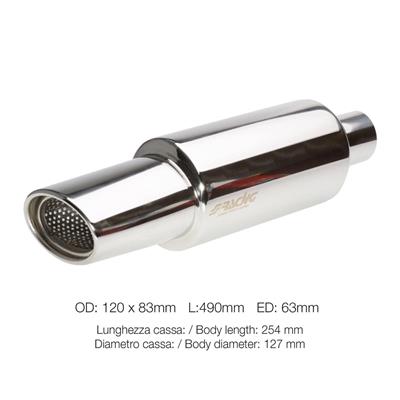 Muffler oval stainless steel