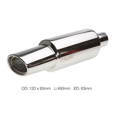 Muffler oval stainless steel