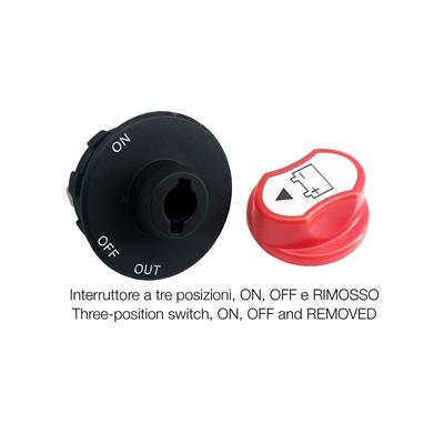 Battery disconnect switch on-off