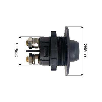 Battery disconnect switch on-off