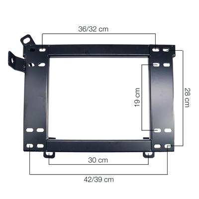 Seat rails left Fiat 500 >2007