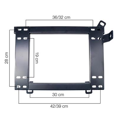 Seat rails right Fiat 500 >2007