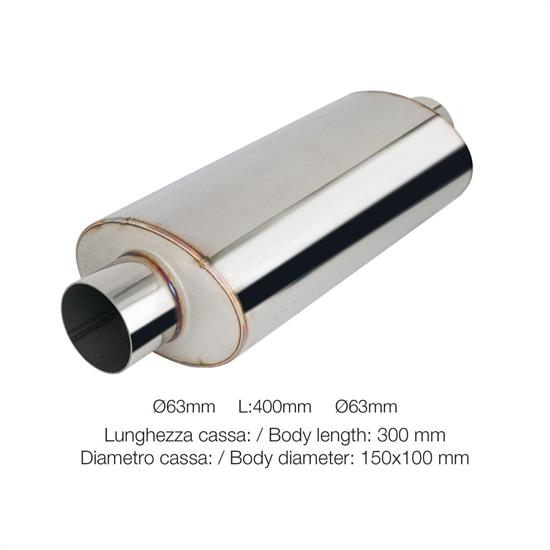 Silenziatore universale id 63mm