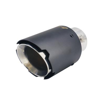 Muffler Tip round id 63mm stainless steel black