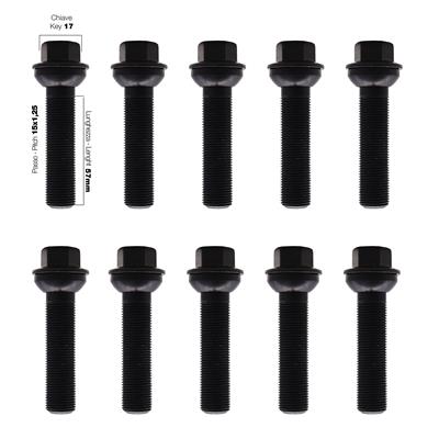 2 wheel spacers black 12mm 5x112 center hole 66,6 with bolts