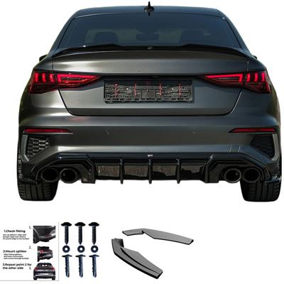 Rear Side Diffusors Audi A3 8Y Sedan S3/S-Line 2020-2024 -