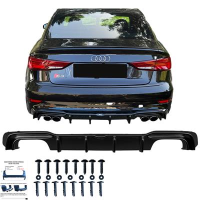 Diffusore posteriore Audi S3 Sedan 8V Facelift 2016-2020 -