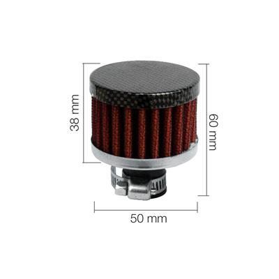 Mini cone air filter red cotton Carbon type 1
