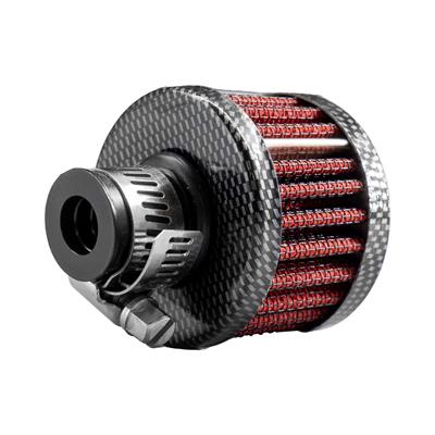 Mini filtro conico cotone rosso Carbon type 1