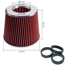 Air Filter double cone helicoidal red cotton