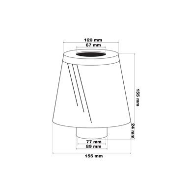 Air Filter double cone helicoidal red cotton