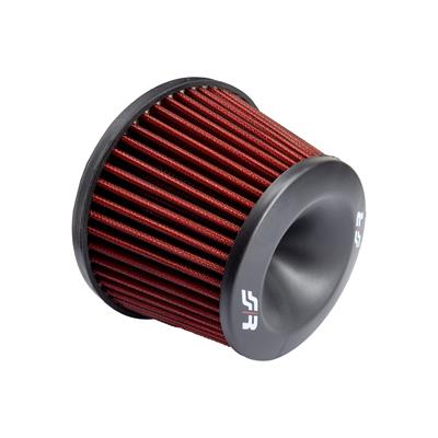Air Filter single cone red cotton Black Top