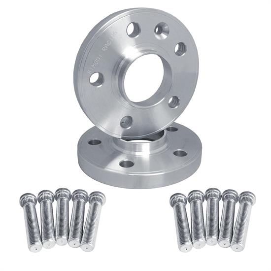 2 distanziali alluminio 20mm 5x114,3 mozzo 60,1 con bulloneria