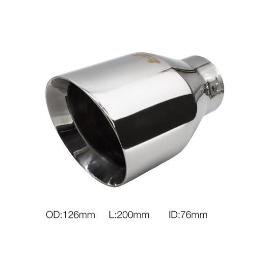 Terminale rotondo id 76mm inclinato acciaio inox