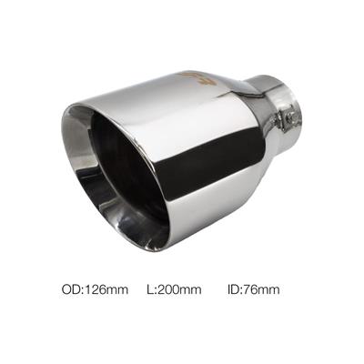 Terminale rotondo id 76mm inclinato acciaio inox