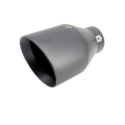 Terminale rotondo id 76mm inclinato acciaio inox nero