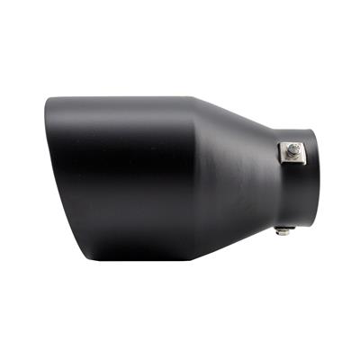 Terminale rotondo id 76mm inclinato acciaio inox nero