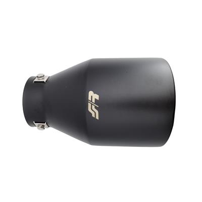 Terminale rotondo id 76mm inclinato acciaio inox nero
