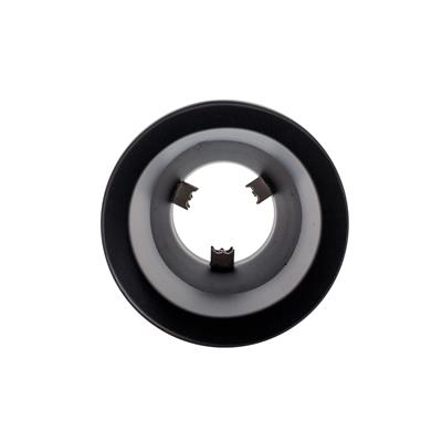 Terminale rotondo id 76mm inclinato acciaio inox nero