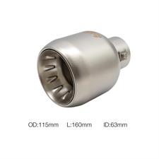 Terminale rotondo id 63mm acciaio inox satinato