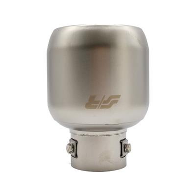 Muffler Tip round id 63mm stainless steel satin