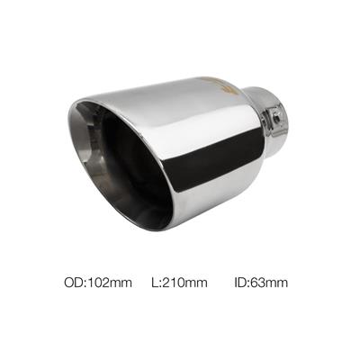 Terminale rotondo id 63mm inclinato acciaio inox